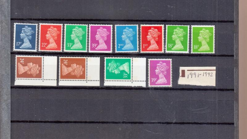 1991-92 ALL MACHINS ISSUED 17P TO 39P +1ST/2ND LITHO  UMM 