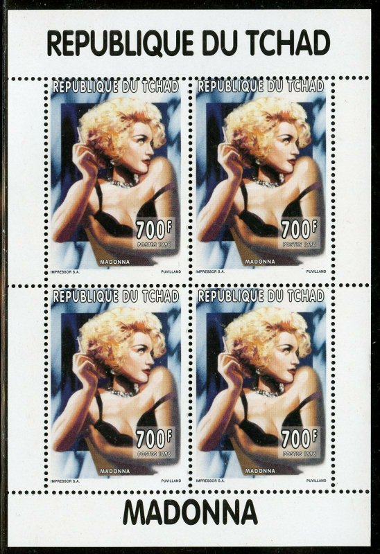 CHAD  1997  MADONNA  SHEET MINT NEVER HINGED