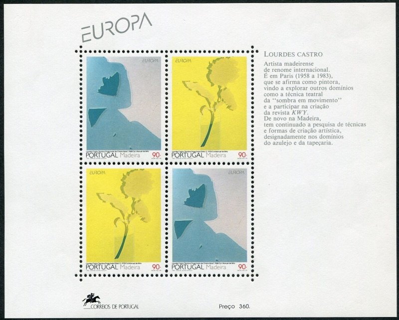 Portugal Madeira 166,167,MNH.Michel 162,Bl.13. EUROPE CEPT-1993.Contemporary Art