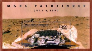 July 4, 1997 $3 Mars Rover Sojourner, Souvenir Sheet of 1 Scott 3178 Mint VF NH