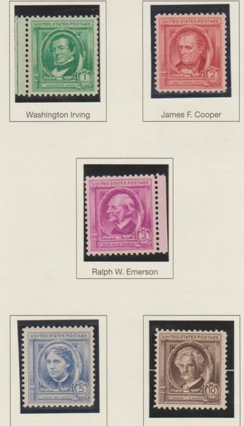 U.S. Scott #859-893 Famous American Stamps - Mint NH/H Set