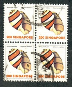 Singapore #267 used block of 4