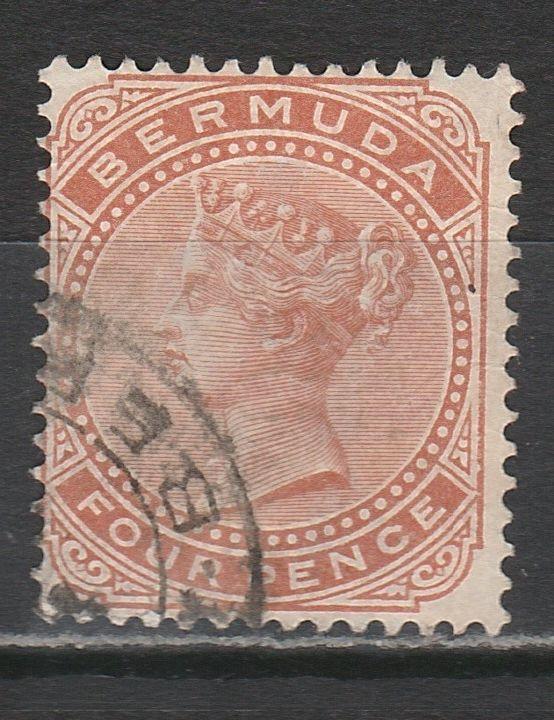 BERMUDA 1883 QV 4D WMK CROWN CA USED