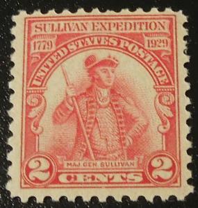 1929 2c Sullivan Expedition Scott 657 Mint NH