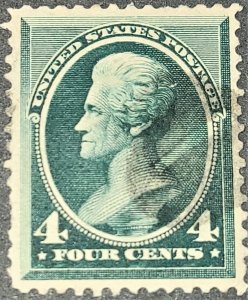 U.S> Stamp # 211, 4 cent Jackson, Used, VF-XF, SCV $35.00