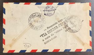 1935 Scotland to Brazil Zeppelin Cover 1st South America Flight  #171