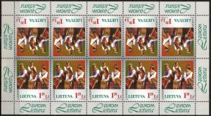 Lithuania 1998 Europa CEPT National Festivals Costumes Sheet MNH