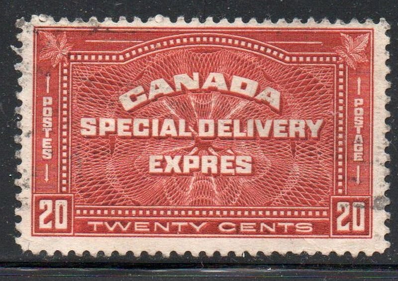 Canada Sc E4 1930 20 cent Special Delivery stamp used