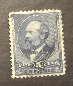 #216 5c Indigo 1888 American Bank used (6187)