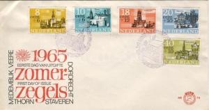 Netherlands stamp Cities set FDC Cover 1965 Mi 843-847 WS20649