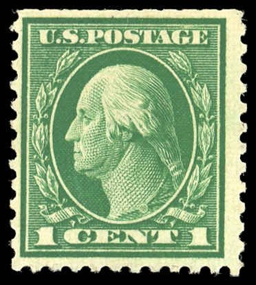 US Sc 498 F-VF/Mint NO GUM - 1917 1¢ Washington Flat Press