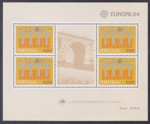 Portugal 1601 MNH 1984 EUROPA Souvenir Sheet of 4 Very Fine