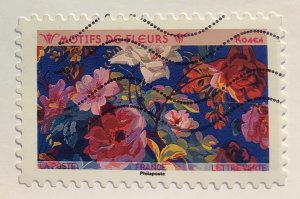 France 2021 Scott 6019 used - Floral Pattern of Roses