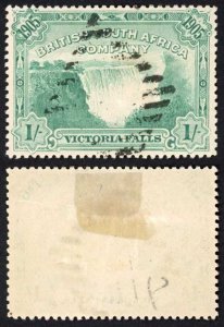 Rhodesia SG97 1/- Blue-green Victoria Falls Perf 14 Used