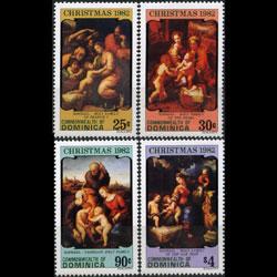 DOMINICA 1982 - Scott# 786-9 Christmas-Raphael Set of 4 NH