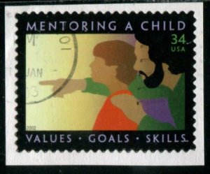 3556 US 34c Mentoring a Child SA, used