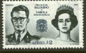 MEXICO C306, Visit of King BADOUIN and Queen FABIOLA of Belgium. MNH. VF.