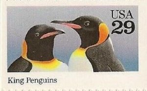 US 2708 Wild Animals King Penguins 29c single (1 stamp) MNH 1992