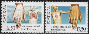 Portugal #1484-5 MNH Set - Anti-Smoking Campaign