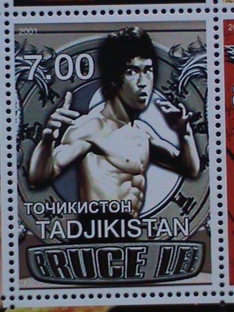 TAJIKISTAN STAMP-2001  BRUCE LEE- MOVIE STAR MNH STAMP SHEET -RARE