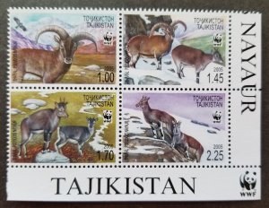 *FREE SHIP Tajikistan WWF Bharal 2005 Goat Endangered Wildlife Fauna (stamp) MNH