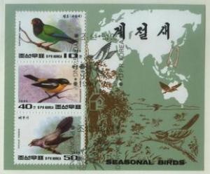 Korea 1996 Migratory Birds Animals Fauna Nature Cuckoo Stamps CTO Mi 3846-3848