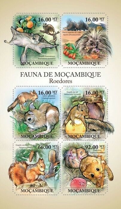 Mozambique 2011 MNH - Rodents. Y&T 4136-4141, Mi 4931-4936, Scott 2342