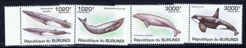 Burundi 857-60 NH 2011 Whales Set 