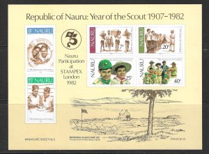 NAURU SGMS242 1981 FISHING MNH