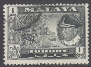 Malaya Johore Scott 158 - SG155, 1960 Sultan 1c used