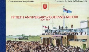 Guernsey 1989  - Prestige Booklet -50th airport anniv.   MNH #  408a