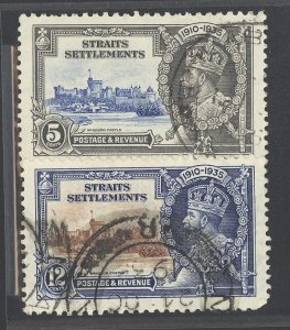 Straits Settlements #213/215 Used Multiple