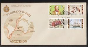 Ascension 305-308 Darwin 1982 U/A FDC B54