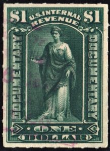 R173 $1.00 Documentary Stamp (1898) Used