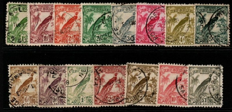 NEW GUINEA SG177/89 1932-4 DEFINITIVE SET USED