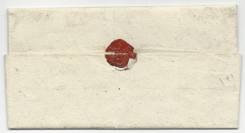 German 1801 Stampless Cover Folded Letter 