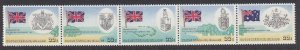 Cocos Islands 56-60 Flags & Arms mnh