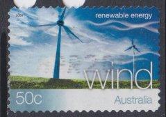 Australia sc#2231 2004 50c Renewable Energy used