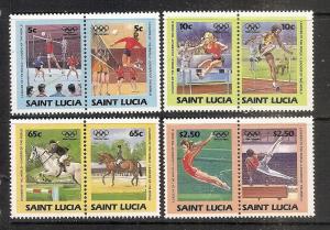 St.Lucia  665-72 MNH 1984 Olympic Games