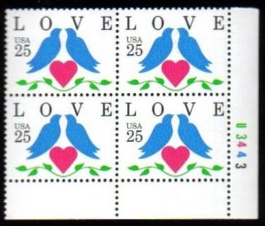 *USA Scott 2440 Plate Block (25 cents) UNC