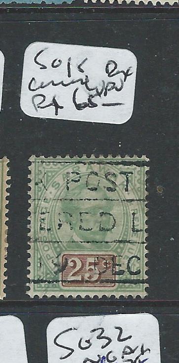 SARAWAK (P2001B) BROOKE 25C  SG18  BOX CANCEL   VFU