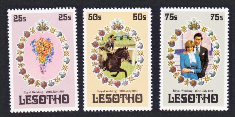 Lesotho Charles and Diana Royal Wedding 3v SG#451-453 MI#344-346 SC#335-337