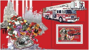 GUINEA - 2006 - Fire Fighters & Engines - Perf Souv Sheet - Mint Never Hinged