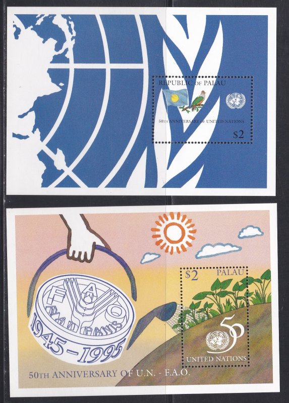 Palau #  375-376, U.N. 50th Anniversary,. NH, 1/2 Cat.
