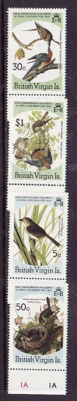 Virgin Is.-Sc#520-3-unused  NH set-Birds-Audubon-id3-1985-