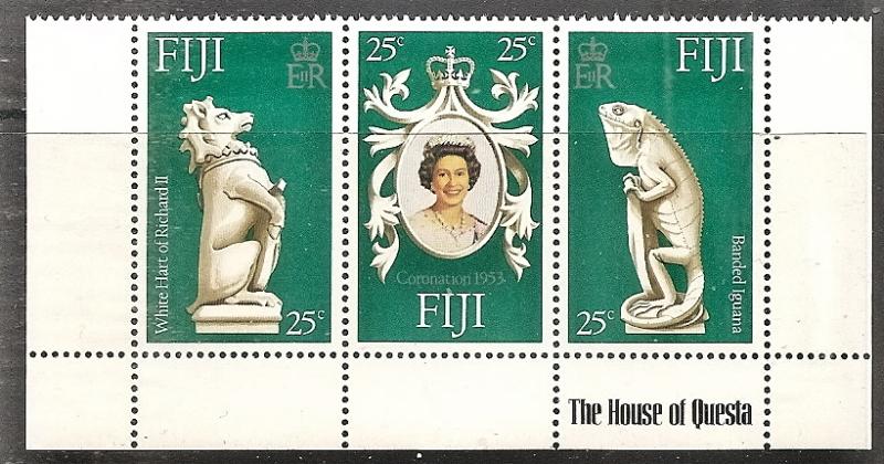 Fiji 384a-C MNH 1978 Coronation Issue