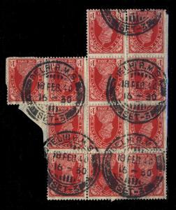 INDIA - 1940 -  DELHI R.M.S. / SET-3  T.P.O. CDS on 12xSG250 1d CARMINE