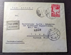 1937 Bulgaria Airmail Cover Sofia to Prague Czechoslovakia