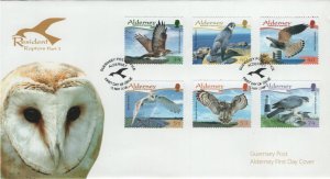 Alderney 2008 FDC Sc 319-324 Raptors Resident Birds Part 3 Set of 6