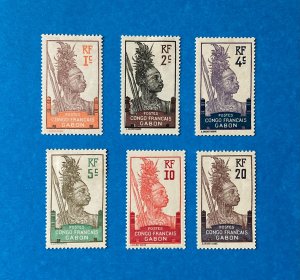 GABON Scott 33-38 MH Short Set of 6 stamps (See description)